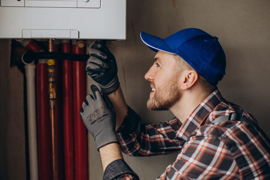 SP Plumbing Solutions plumber working on Seamless Water Heater Replacements in Houston